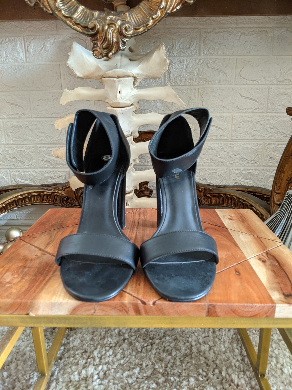 Le Chateau Black Ankle-Strap Women’s Heel Sandals